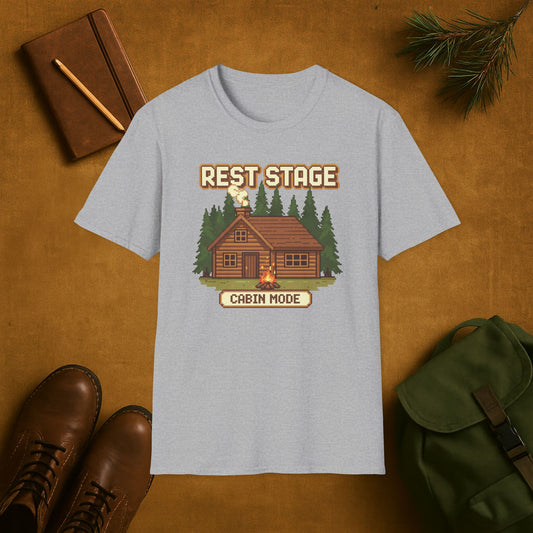8-Bit Rest Stage Cabin Mode T-Shirt
