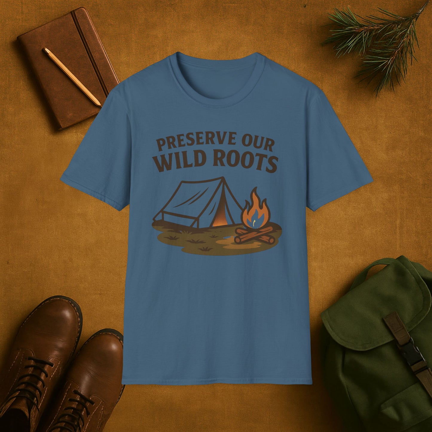 Preserve Our Wild Roots Camping T-Shirt