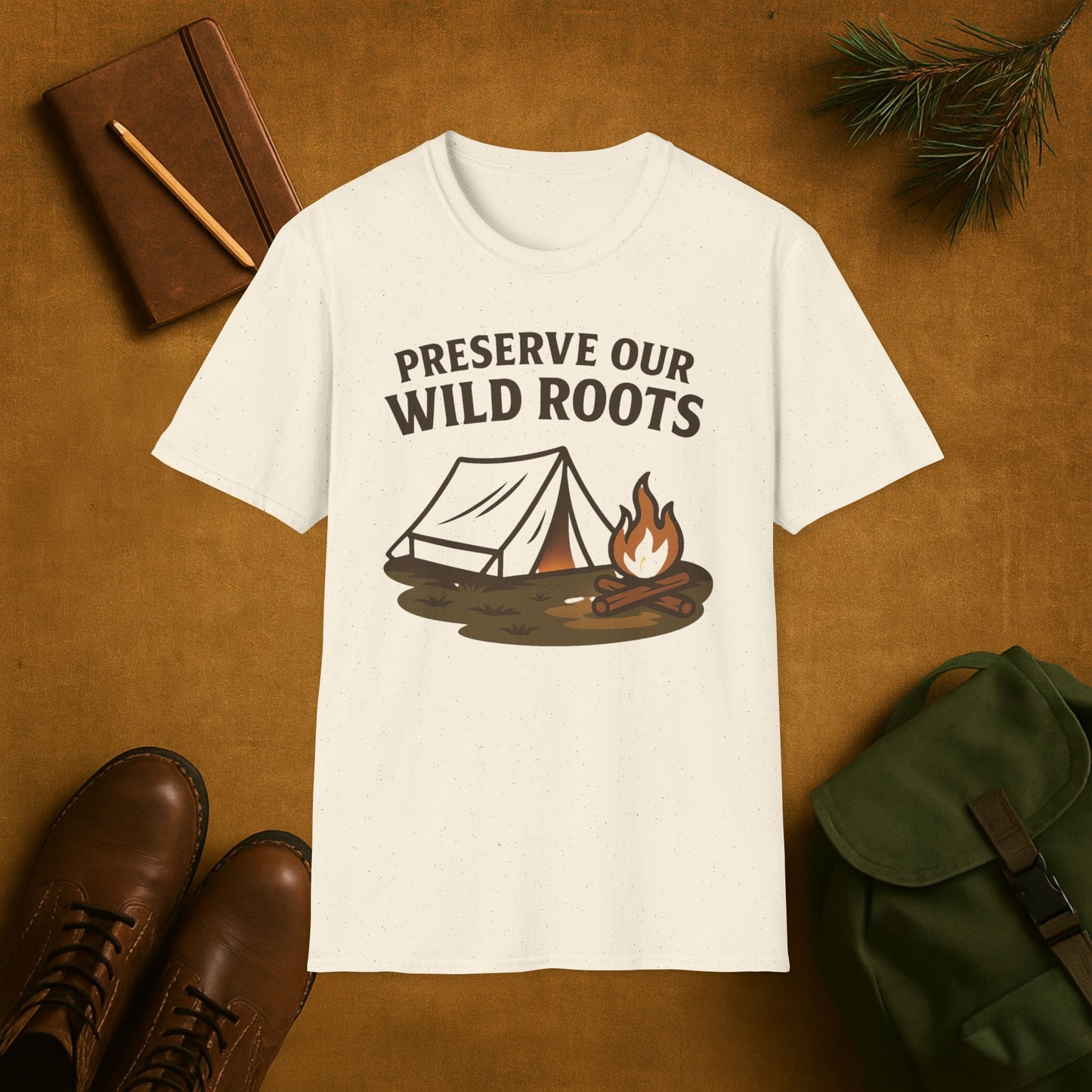 Preserve Our Wild Roots Camping T-Shirt