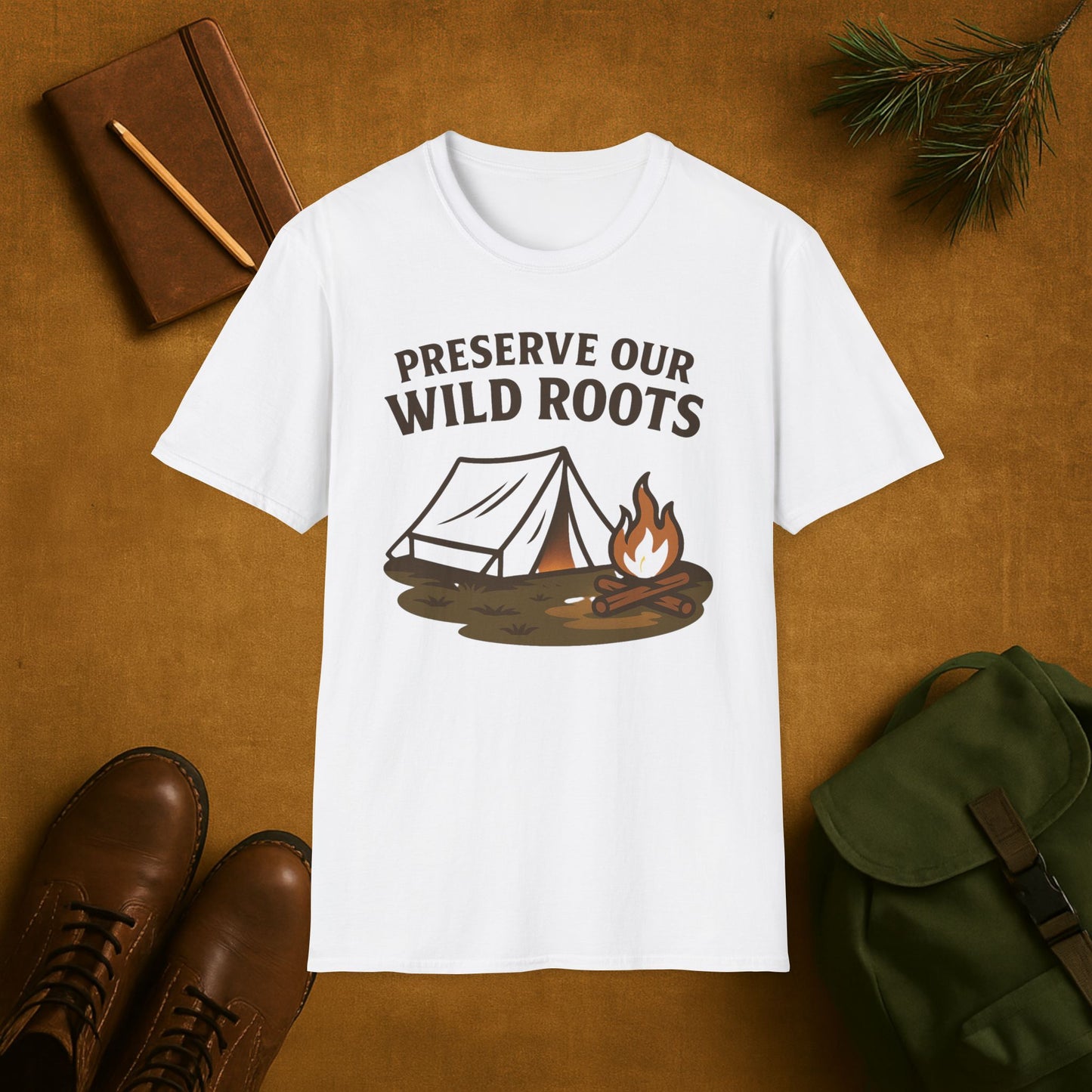 Preserve Our Wild Roots Camping T-Shirt