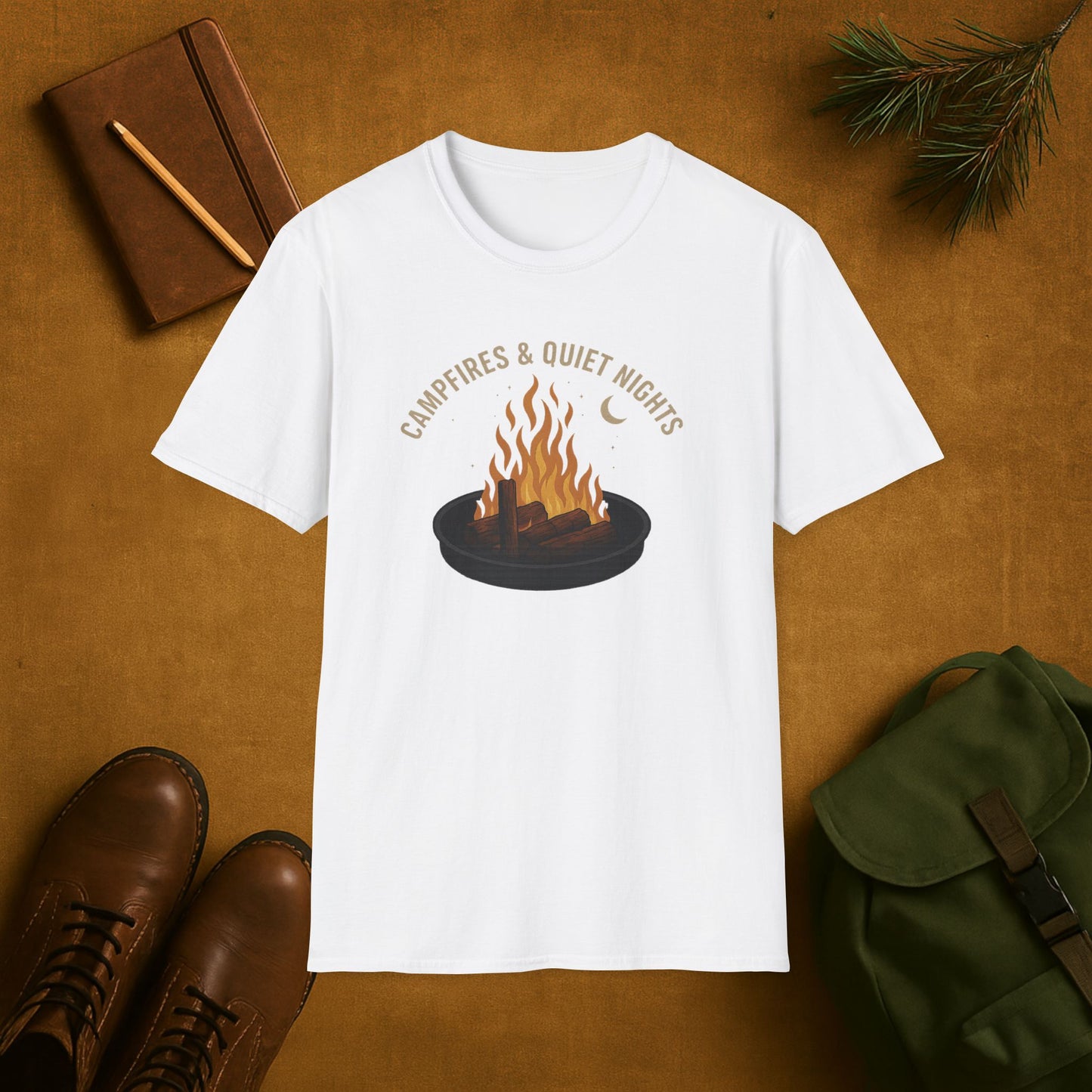 Campfires and Quiet Nights Camping T-Shirt