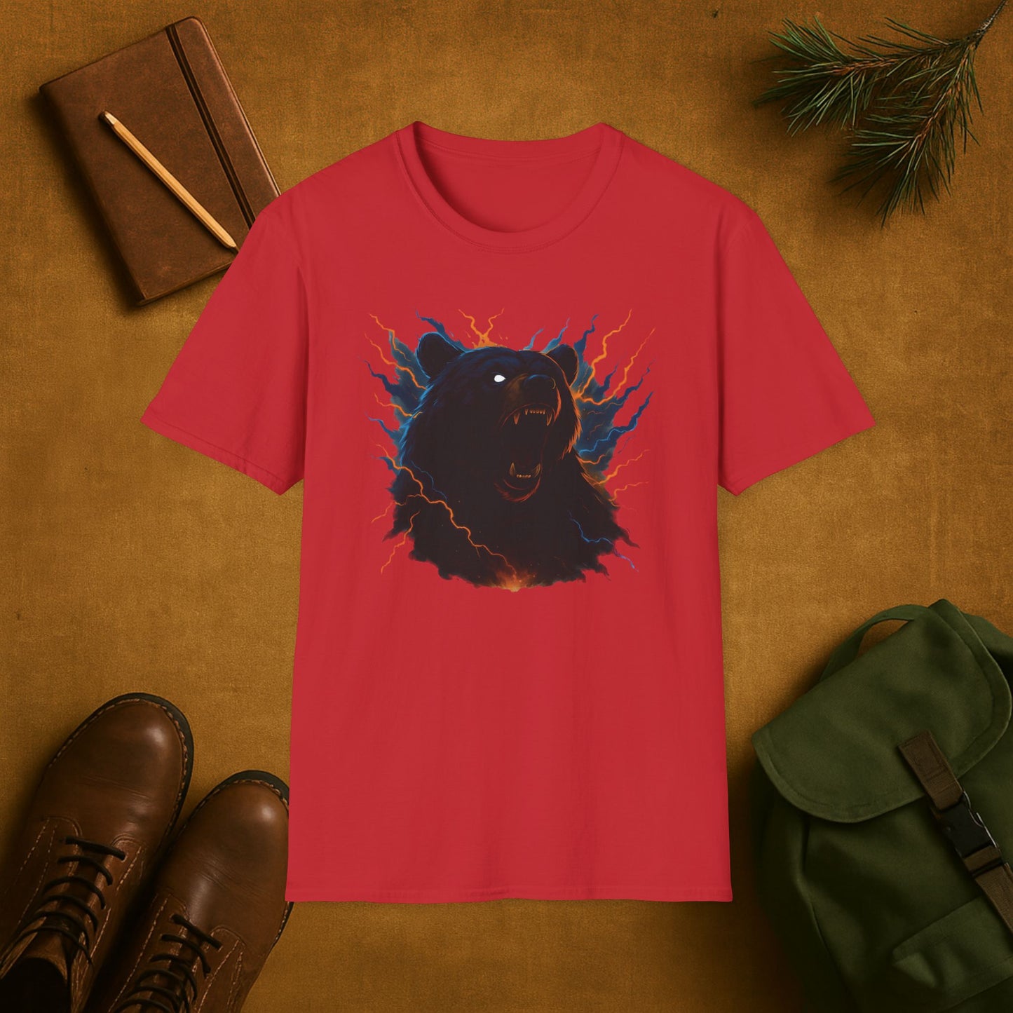 Mystic Bear Lightning T-Shirt