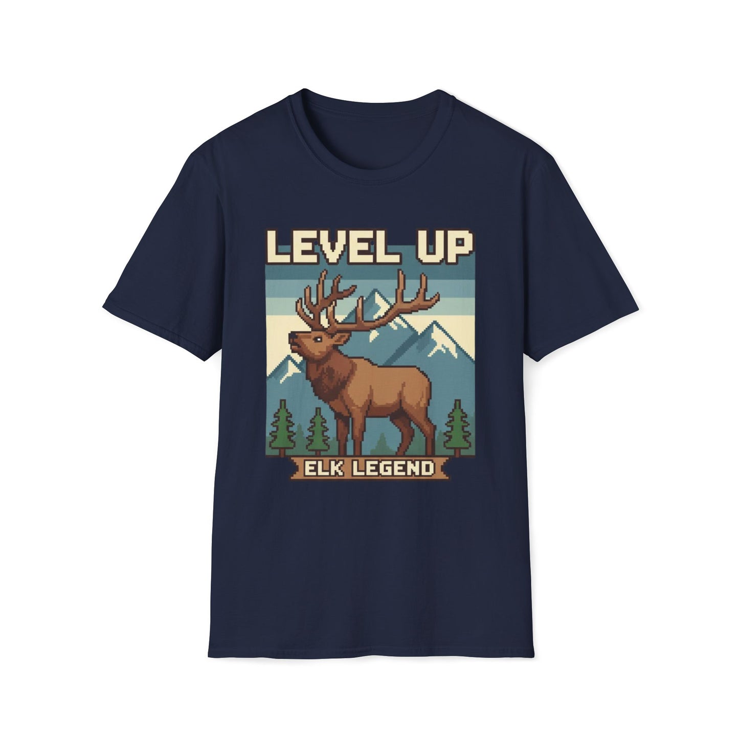 8-Bit Level Up Elk Legend T-Shirt