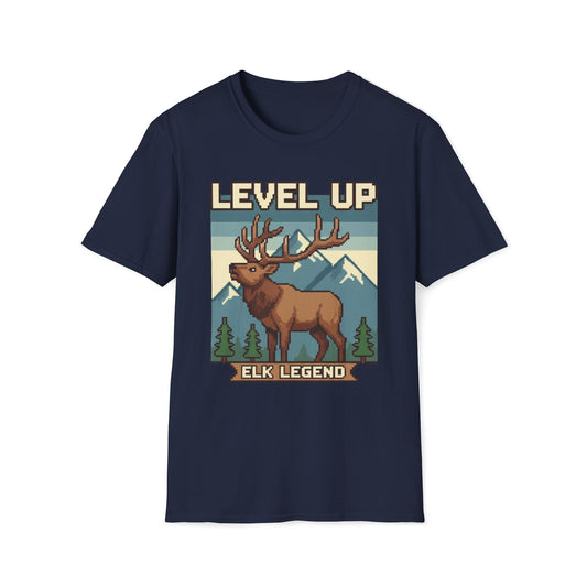 8-Bit Level Up Elk Legend T-Shirt