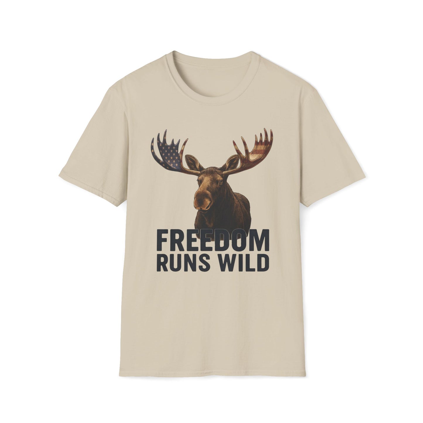 Patriotic Moose Freedom Runs Wild T-Shirt