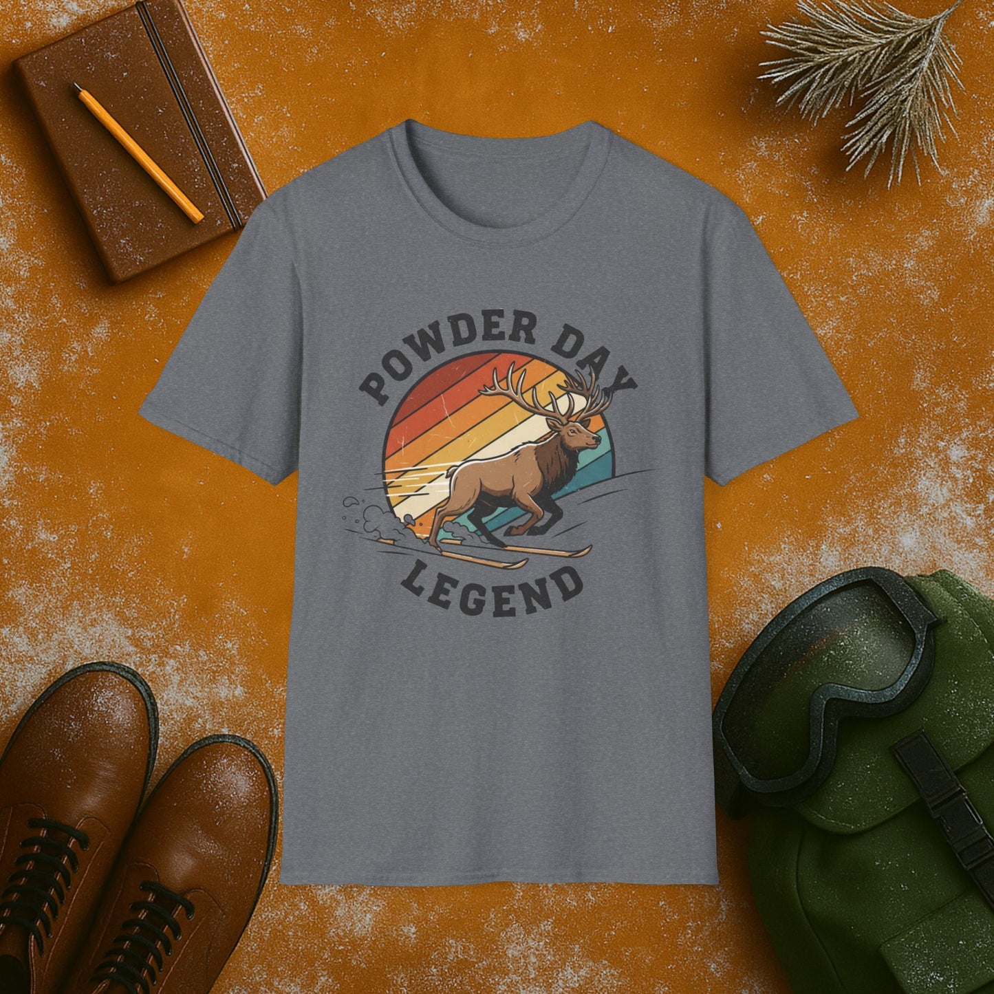 Powder Day Legend Elk T-Shirt