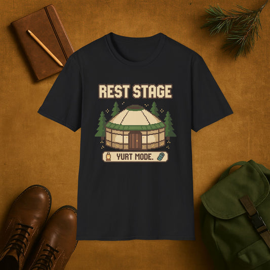 8-Bit Rest Stage Yurt Mode T-Shirt