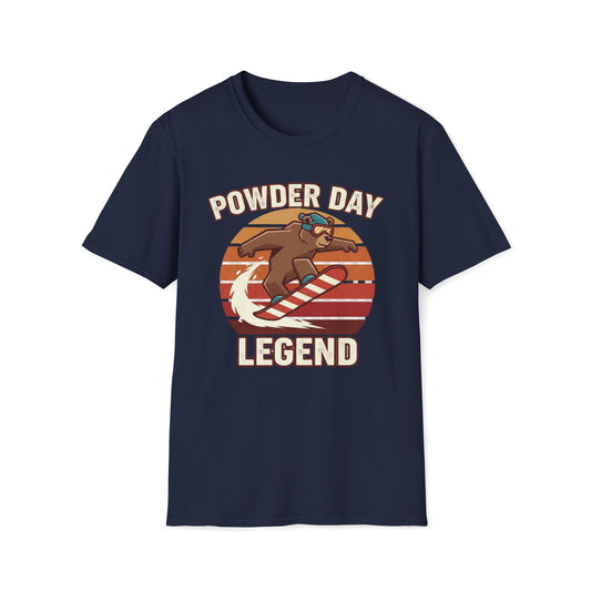 Powder Day Legend Grizzly Bear T-Shirt