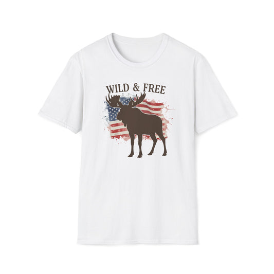 Wild and Free Mountain American Moose T-Shirt