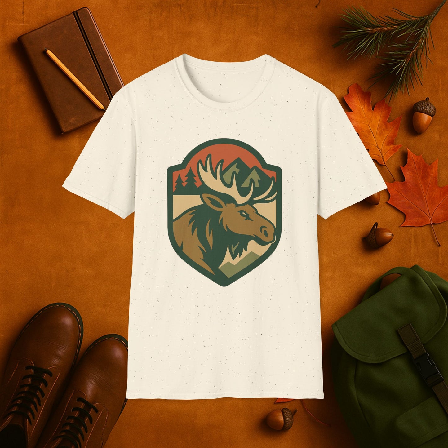 Moose Fall Badge T-Shirt