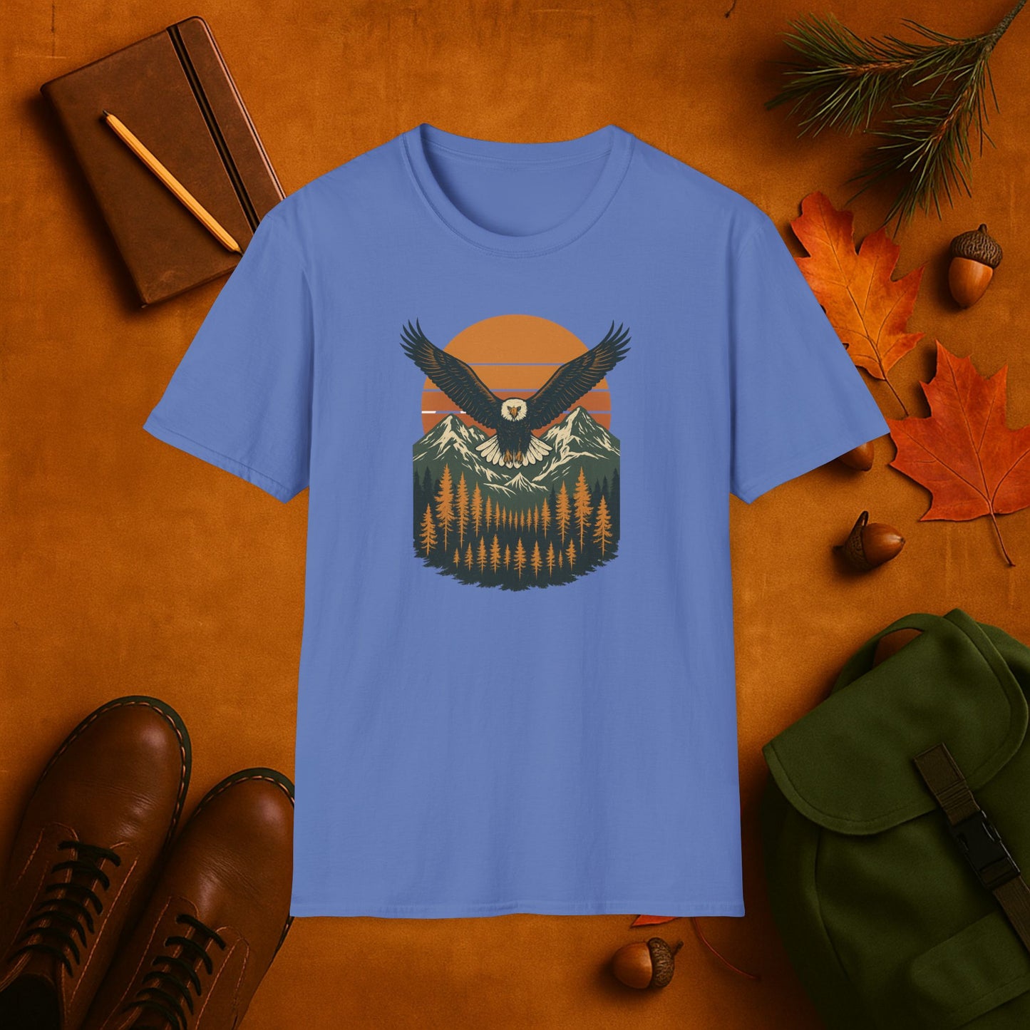 Bald Eagle Harvest Moon T-Shirt