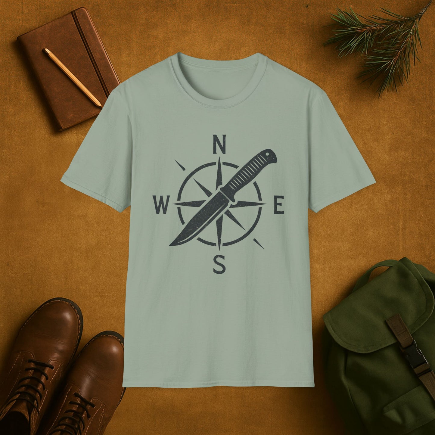 Compass and Knife Survival T-Shirt
