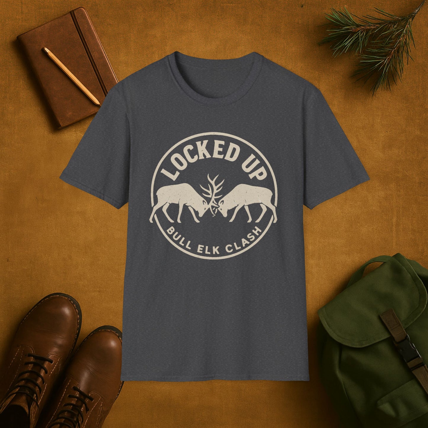 Locked Up Bull Elk Clash T-Shirt