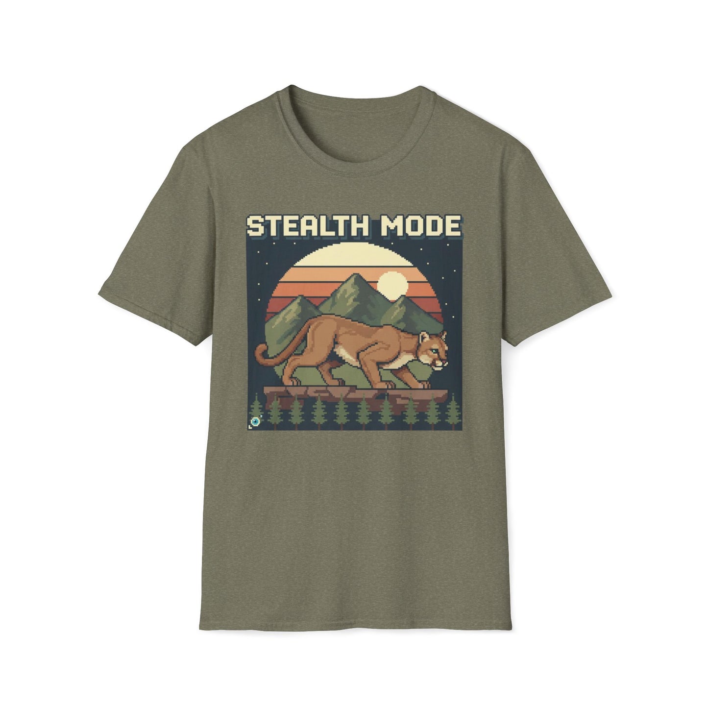 8-Bit Mountain Lion Stealth Mode T-Shirt