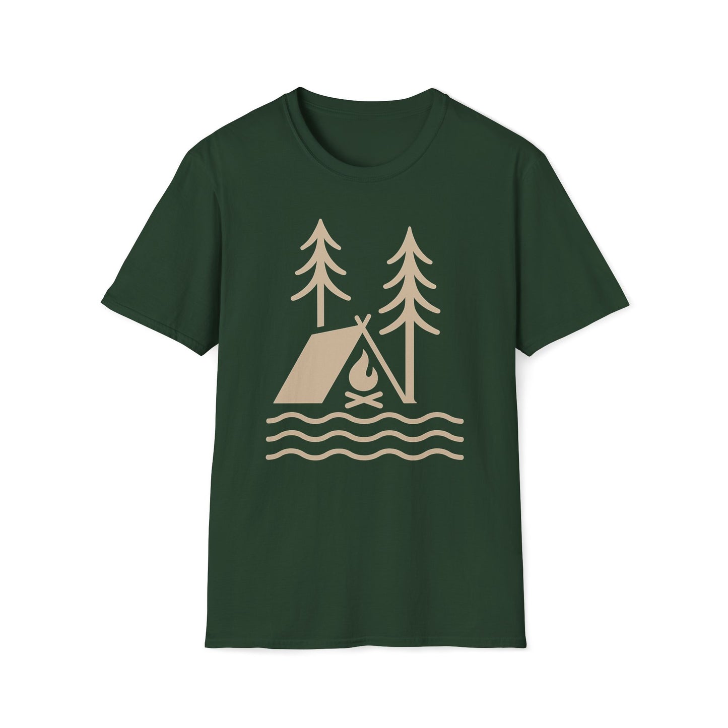 Wildlines Tent Campfire Camping T-Shirt