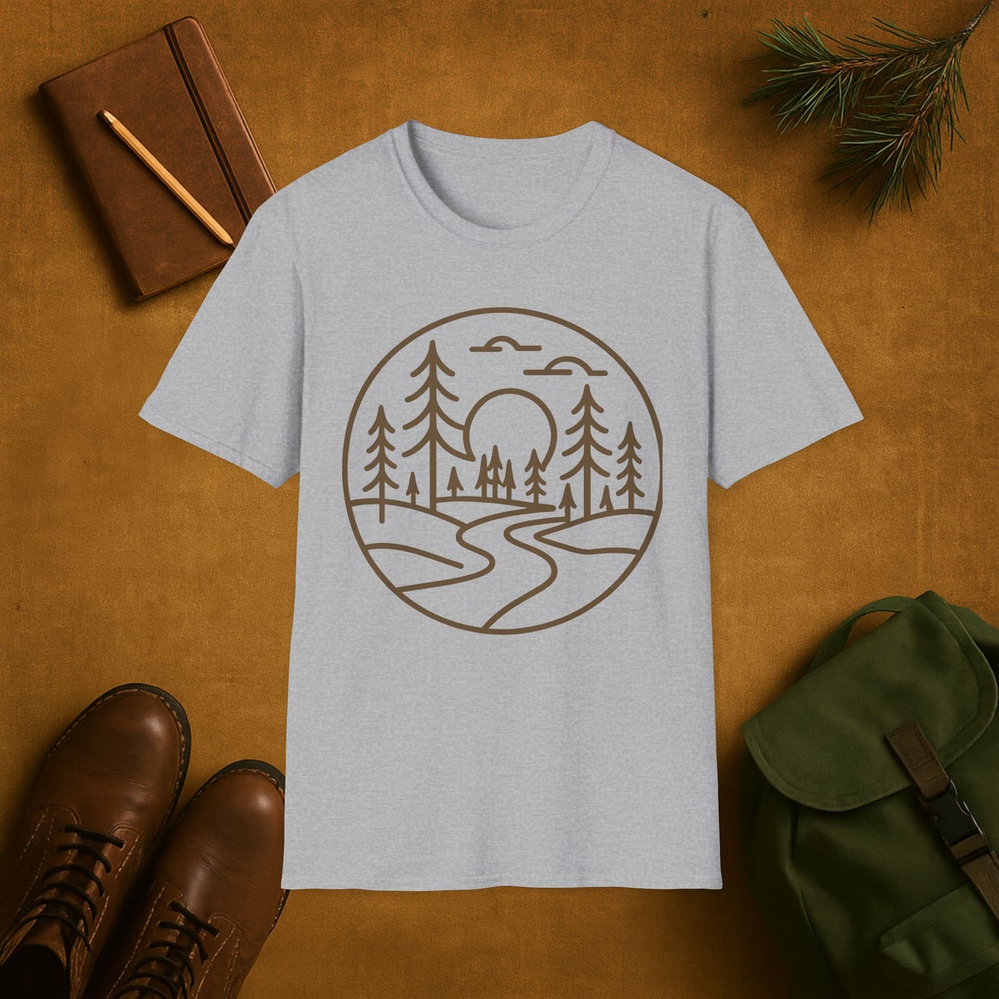 Sunset Pines Minimalist T-Shirt