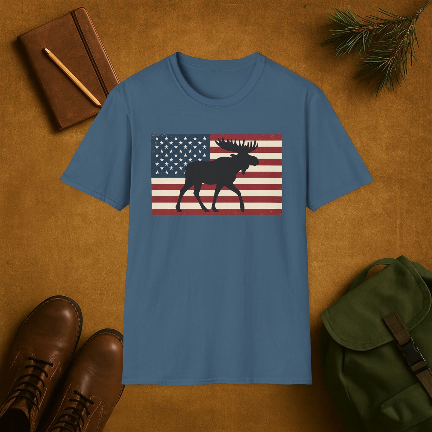 Old Glory Moose T-Shirt