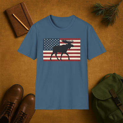 Old Glory Moose T-Shirt