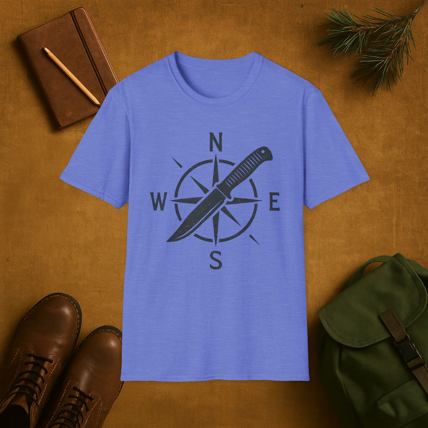 Compass and Knife Survival T-Shirt
