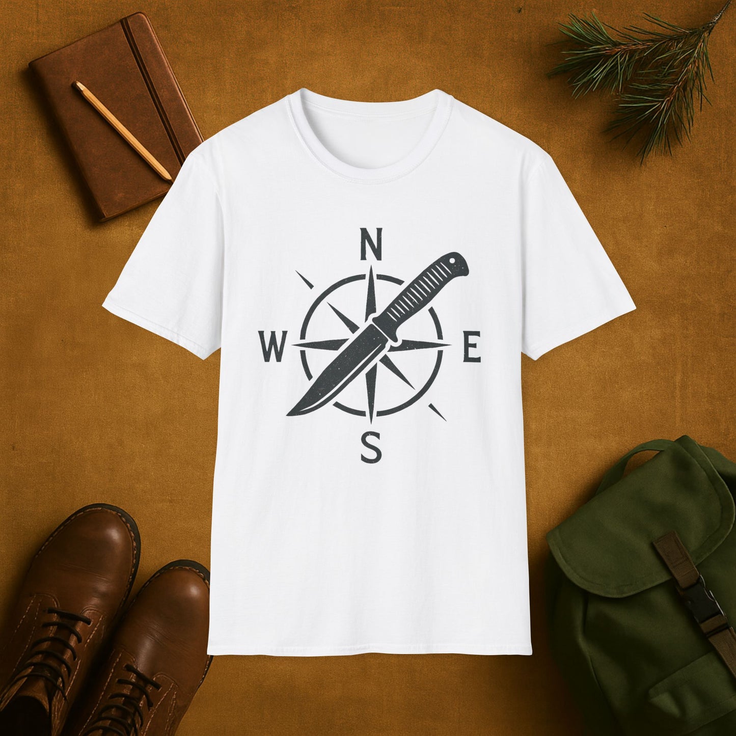 Compass and Knife Survival T-Shirt