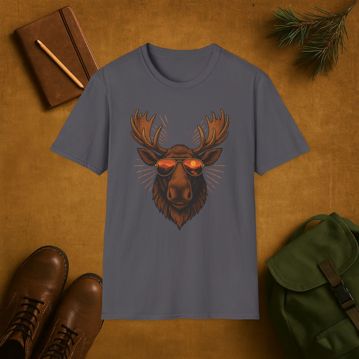 Chill Moose Vibes Sunglasses T-Shirt