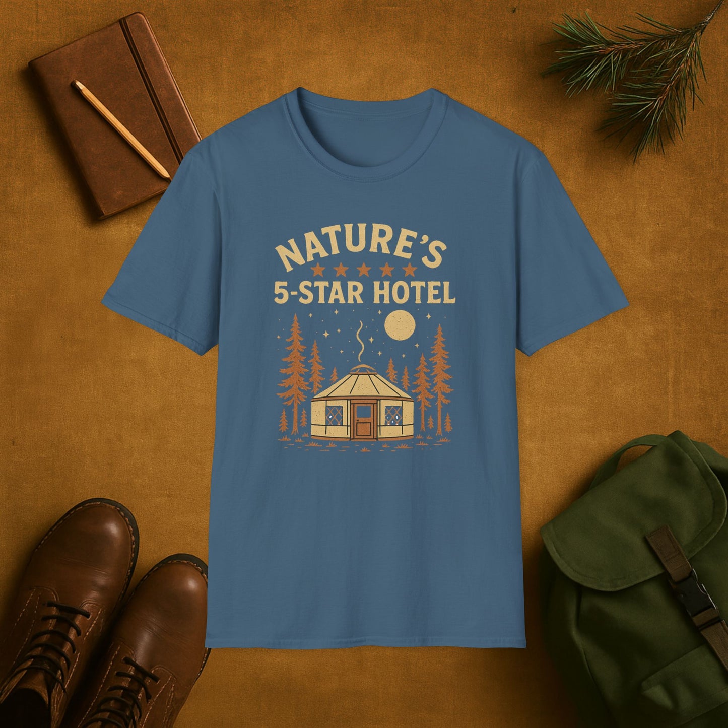 Nature's 5-Star Hotel Yurt Camping T-Shirt