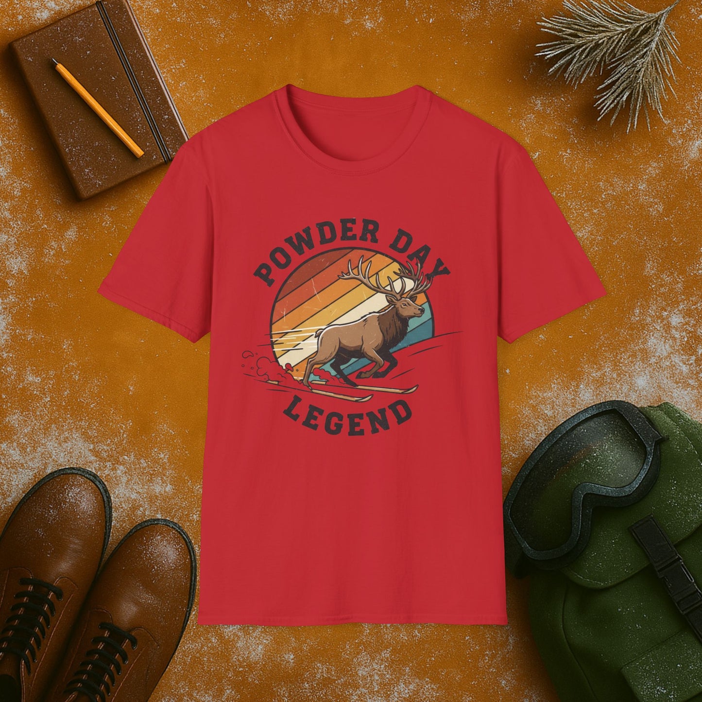 Powder Day Legend Elk T-Shirt