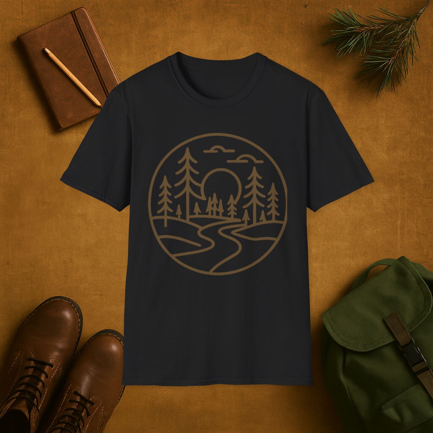 Sunset Pines Minimalist T-Shirt