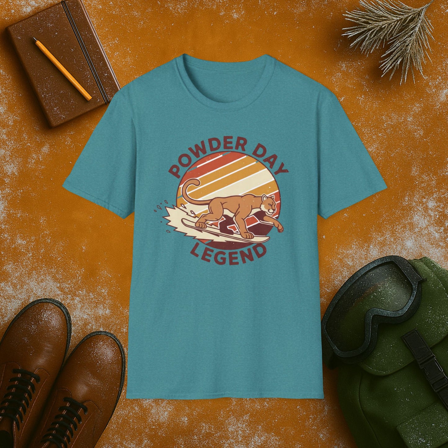 Powder Day Legend Mountain Lion T-Shirt