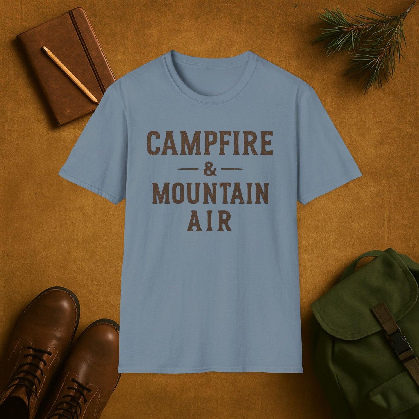 Campfire & Mountain Air Camping T-Shirt