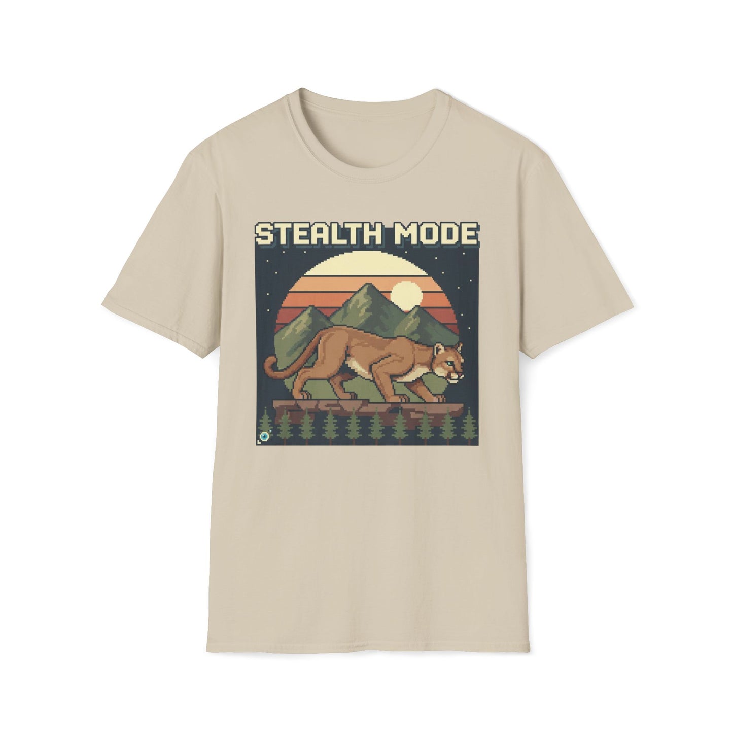 8-Bit Mountain Lion Stealth Mode T-Shirt