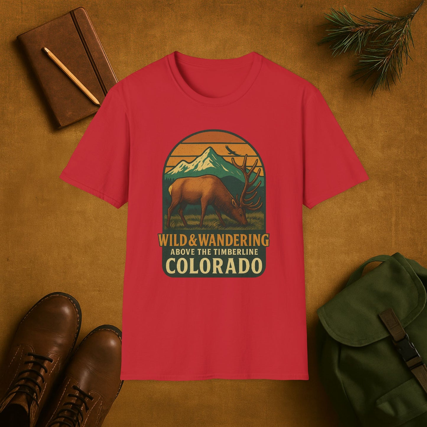Colorado Elk T-Shirt | Wild & Wandering Above the Timberline Mountain Tee