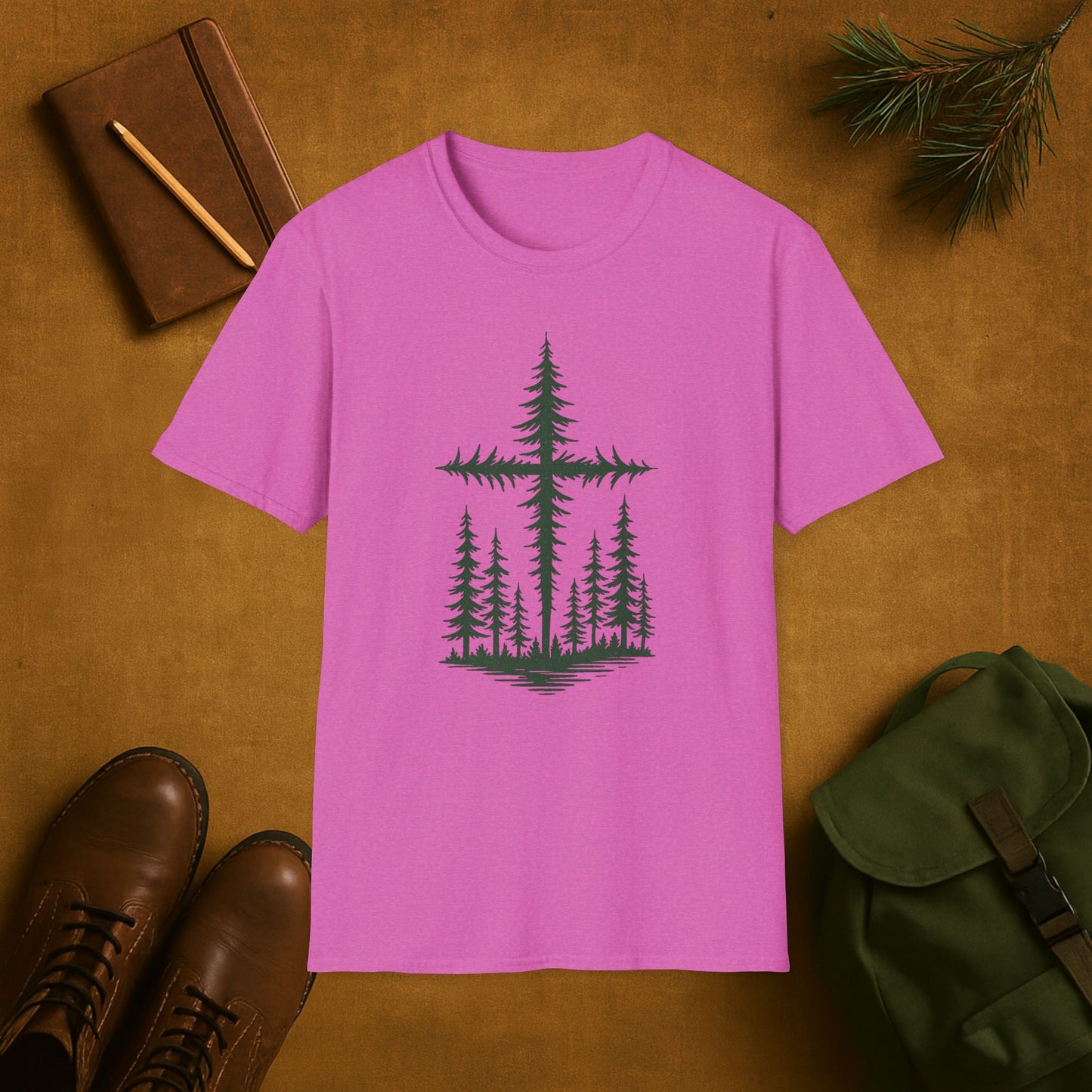 Forest Cross T-Shirt | Christian Outdoors Nature Faith Tee