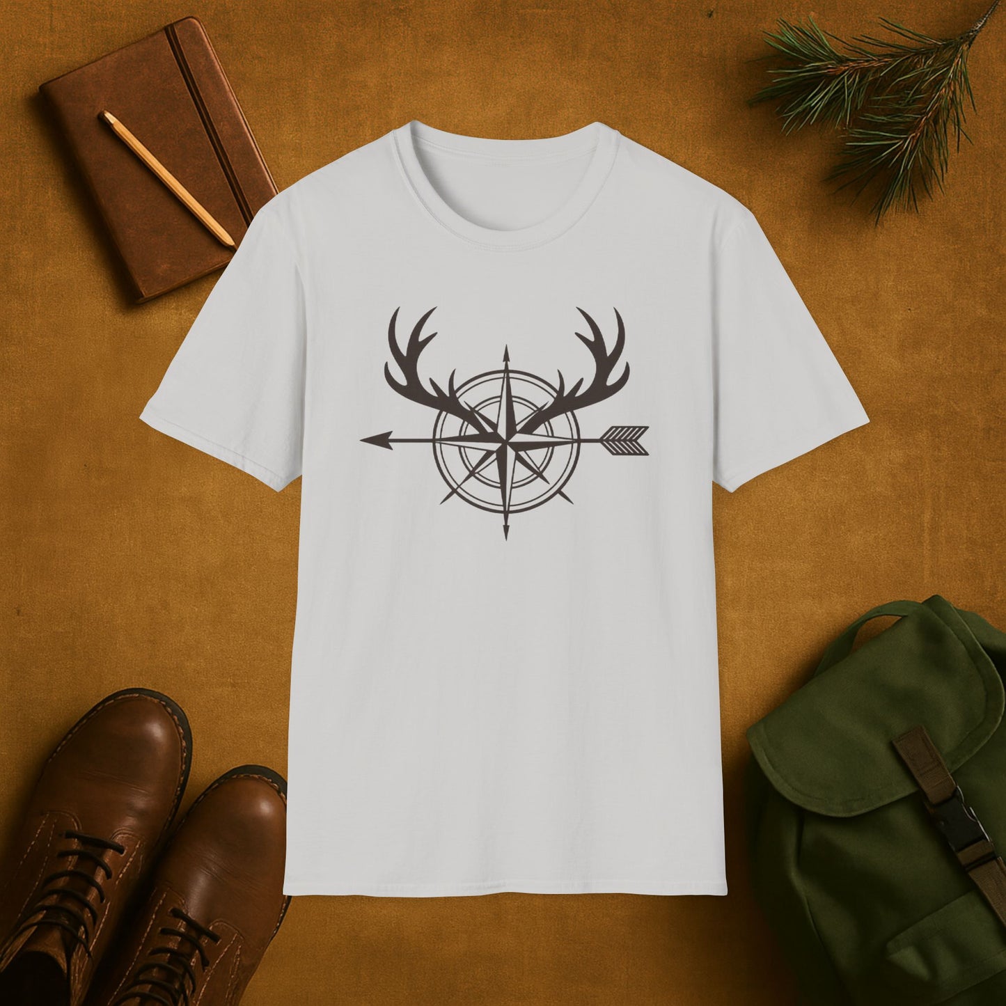 Antler Arrow Compass Hunting T-Shirt