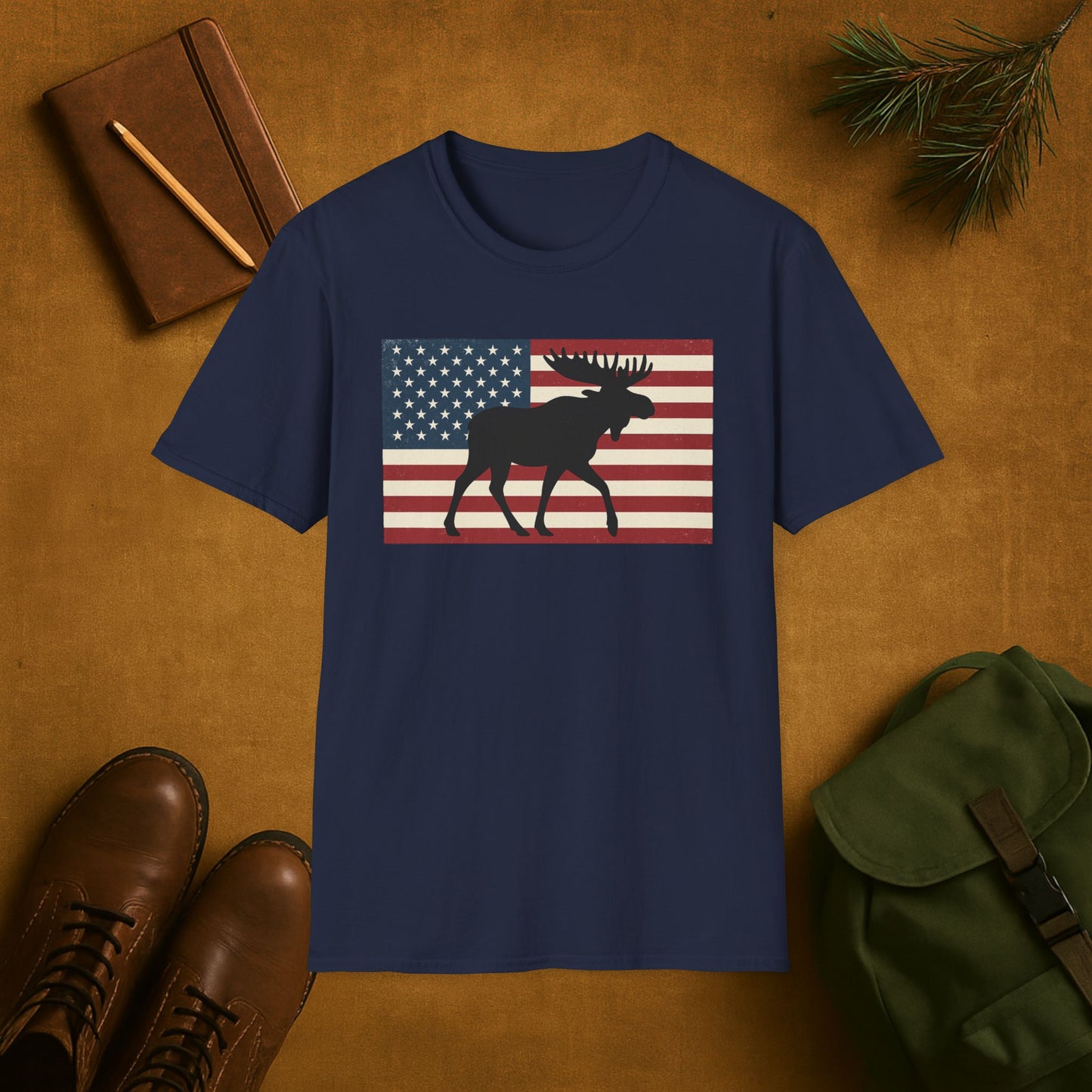 Old Glory Moose T-Shirt