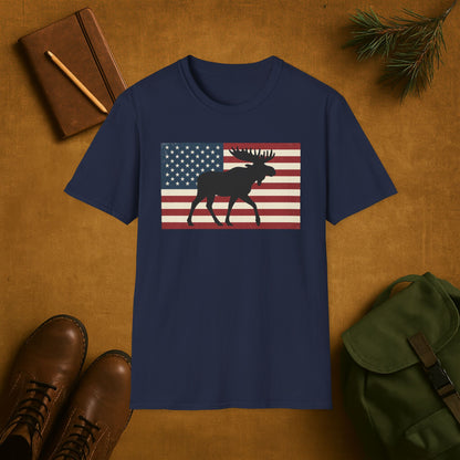 Old Glory Moose T-Shirt