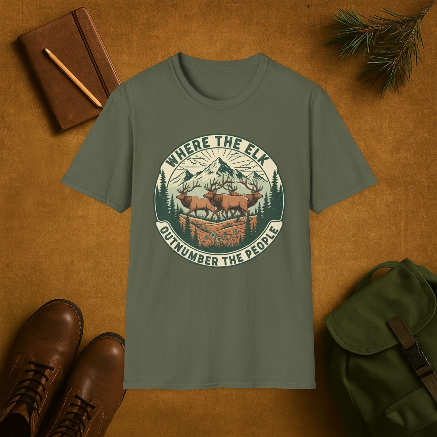 Where the Elk Outnumber the People T-Shirt