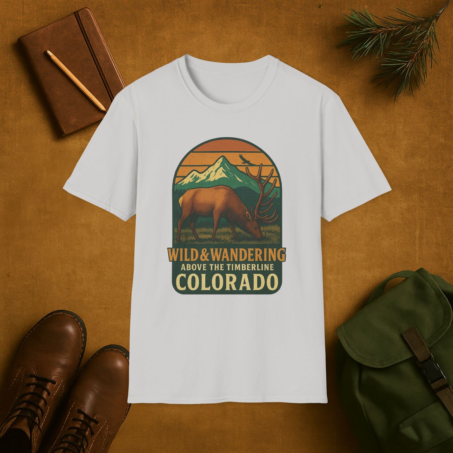 Colorado Elk T-Shirt | Wild & Wandering Above the Timberline Mountain Tee