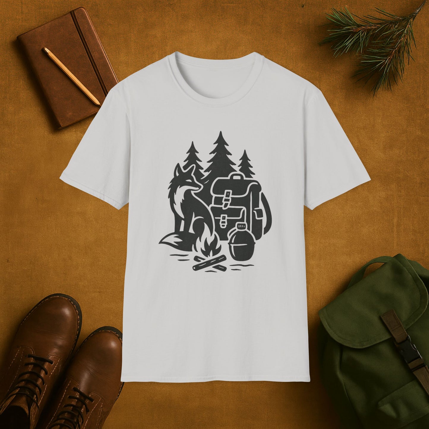 Fox Campfire Survival Adventure T-Shirt