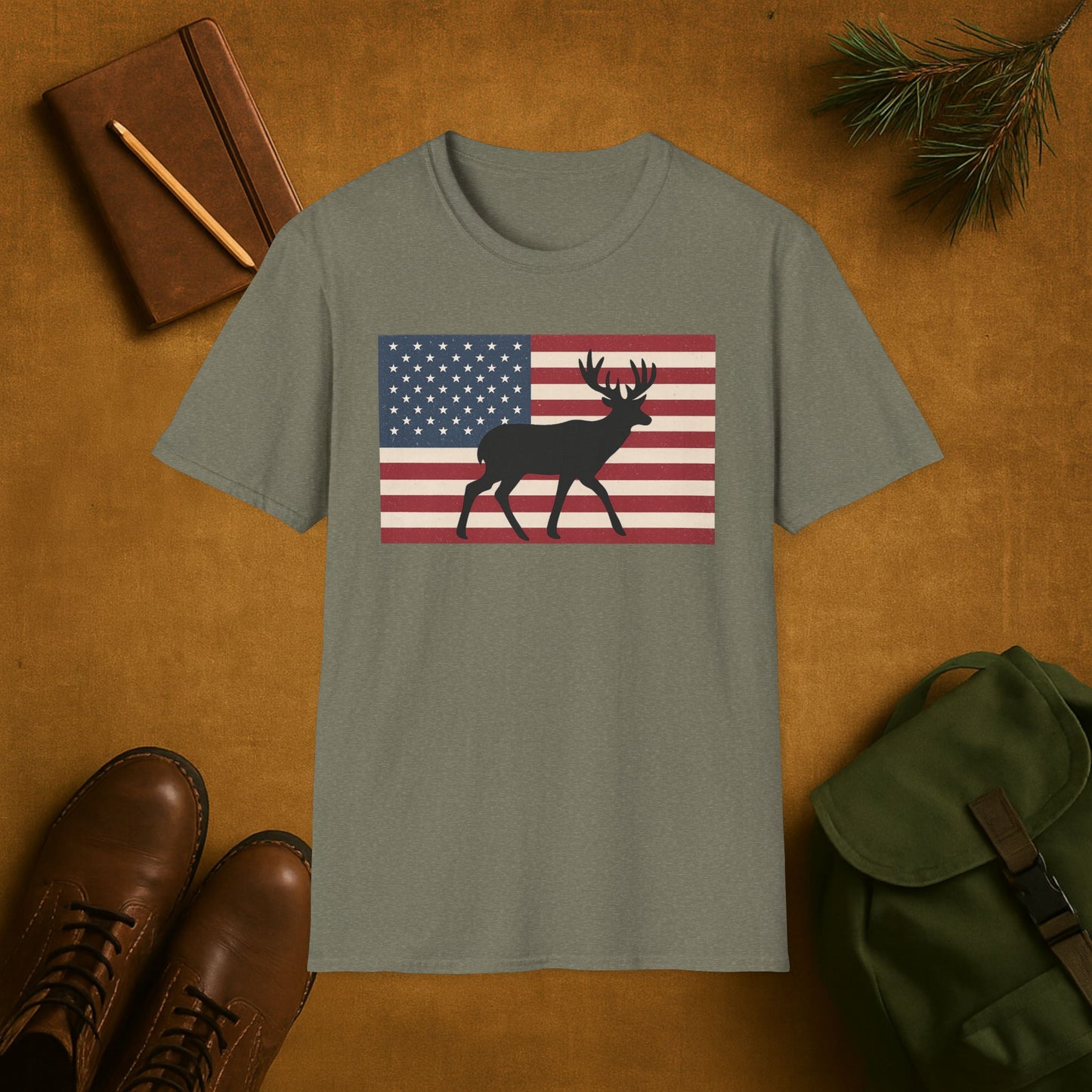 Old Glory Buck T-Shirt