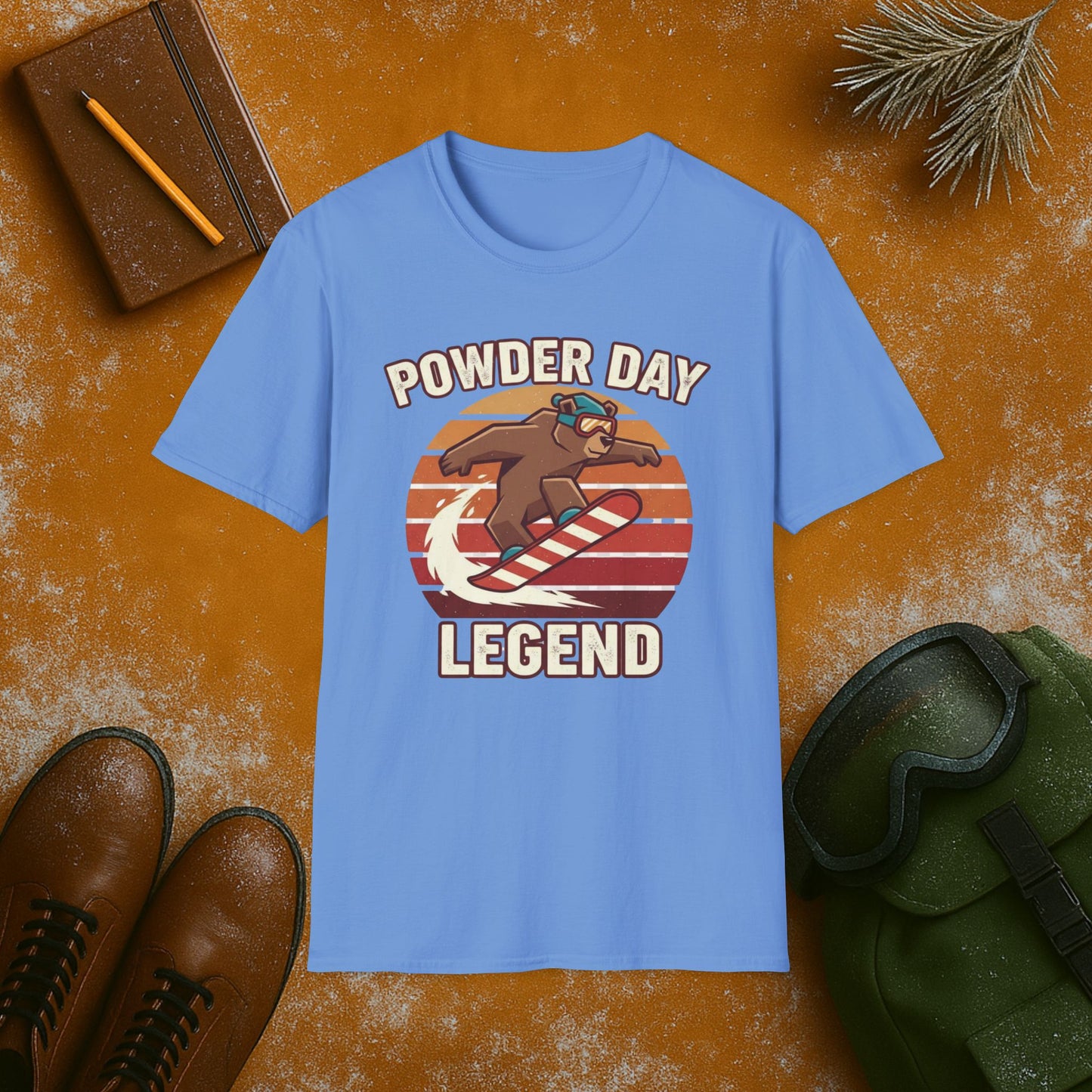 Powder Day Legend Grizzly Bear T-Shirt