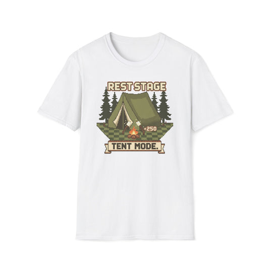 8-Bit-Rest Stage Tent Mode T-Shirt