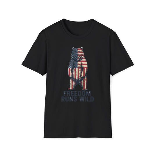Patriotic Bear Freedom Runs Wild T-Shirt