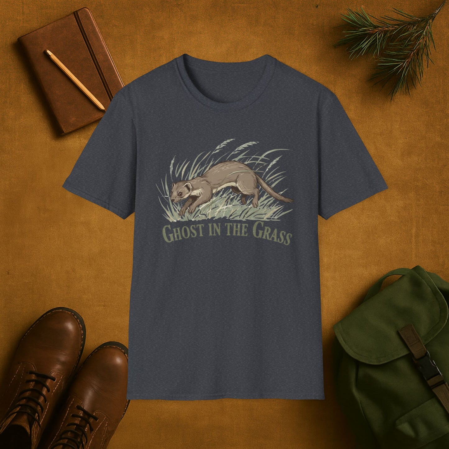 Ghost in the Grass Weasel T-Shirt