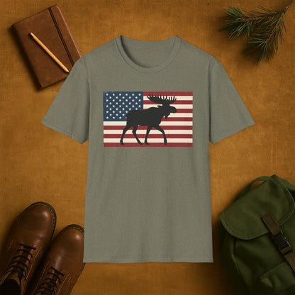 Old Glory Moose T-Shirt