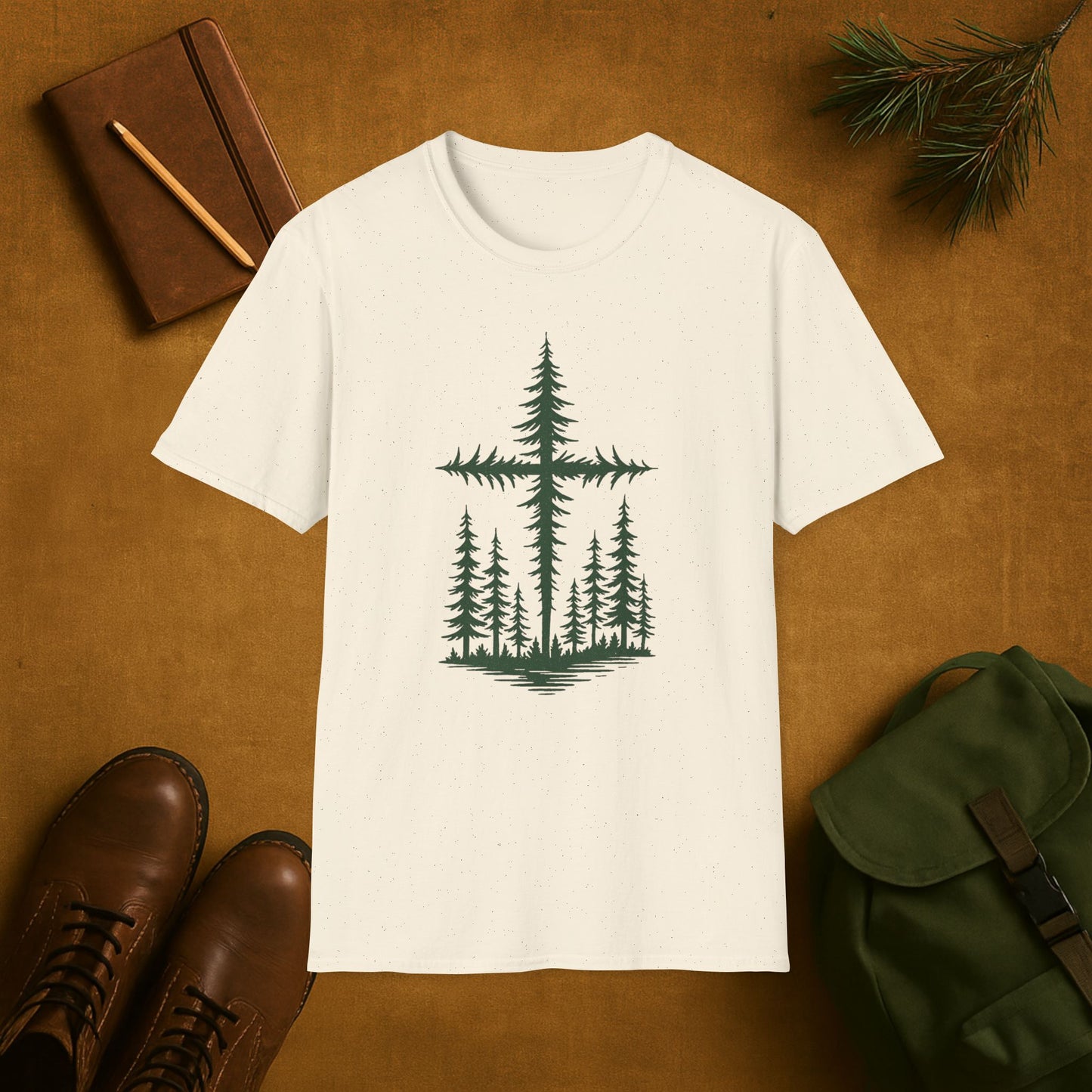 Forest Cross T-Shirt | Christian Outdoors Nature Faith Tee