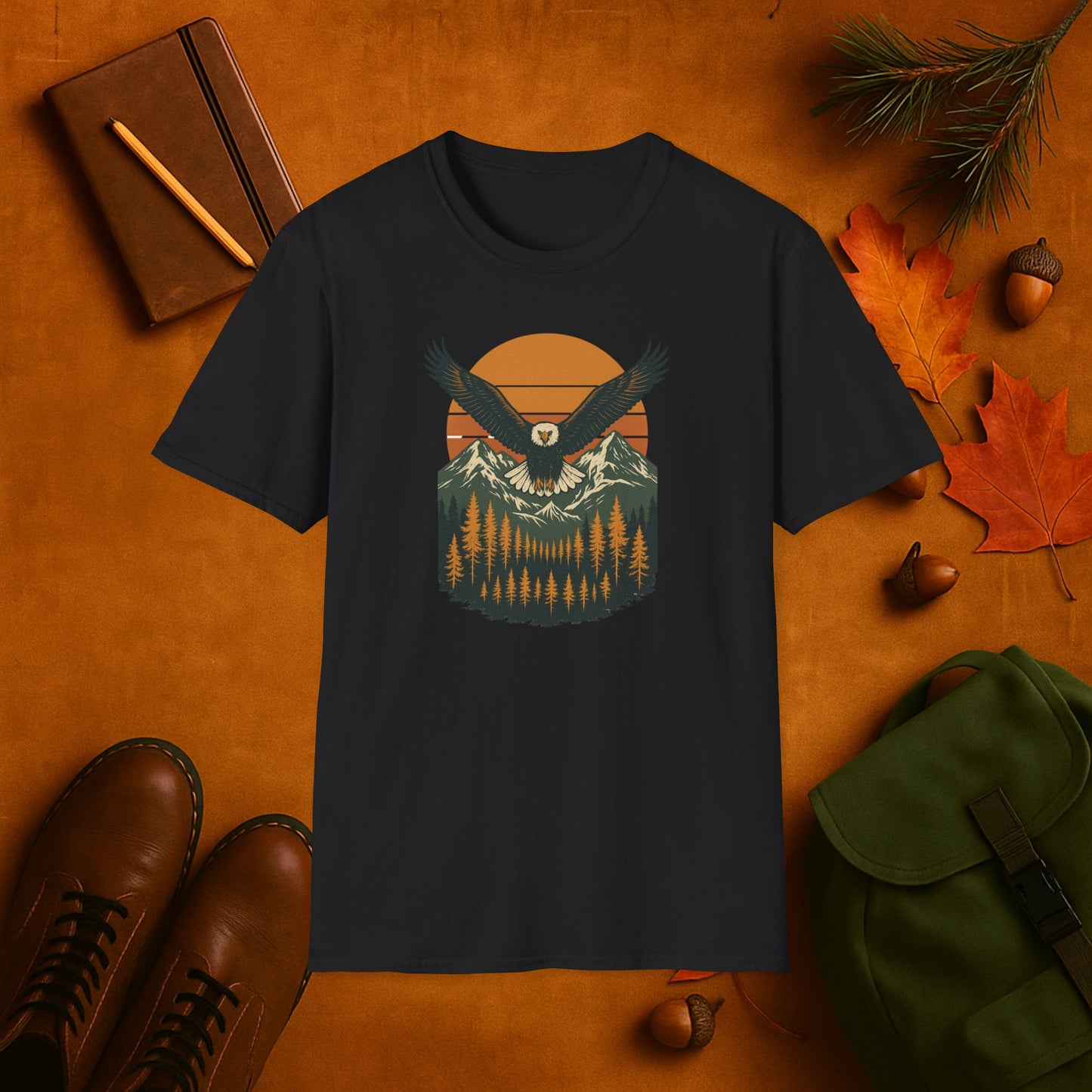 Bald Eagle Harvest Moon T-Shirt