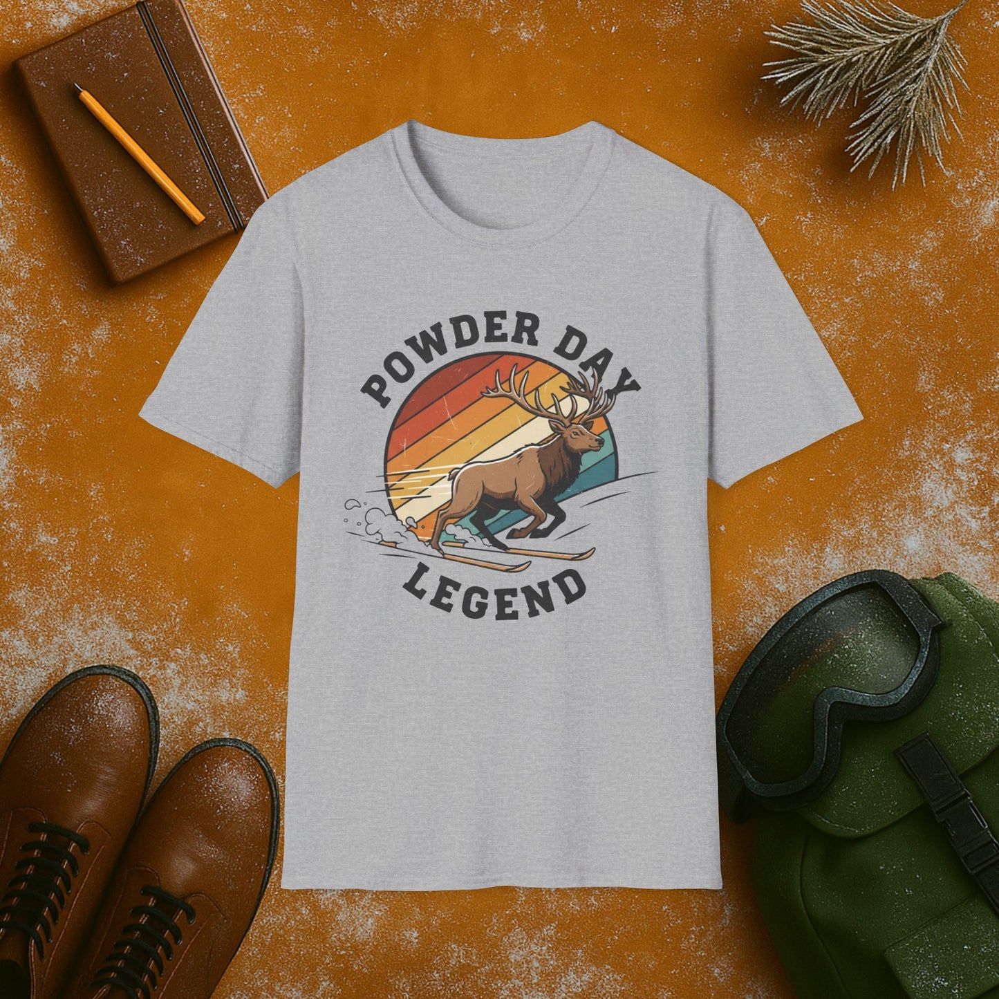 Powder Day Legend Elk T-Shirt