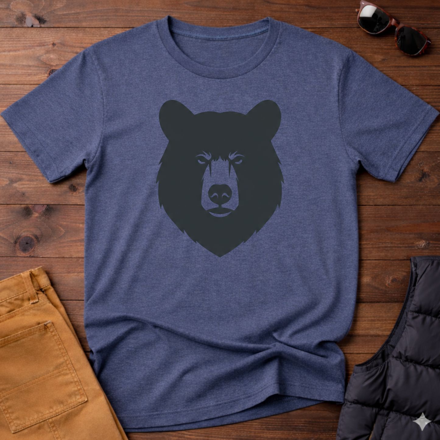 Black Bear Head  T-Shirt