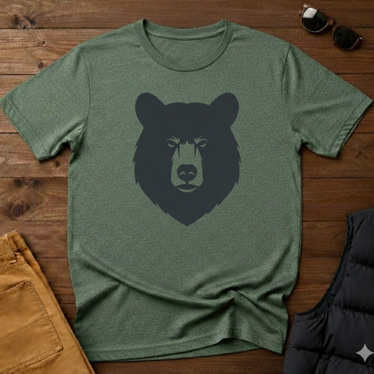Black Bear Head  T-Shirt